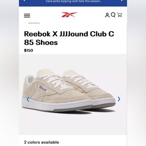 Reebok X JJJJound Club C 85 Shoes
Size 11
New, in box, never worn

$130 each
